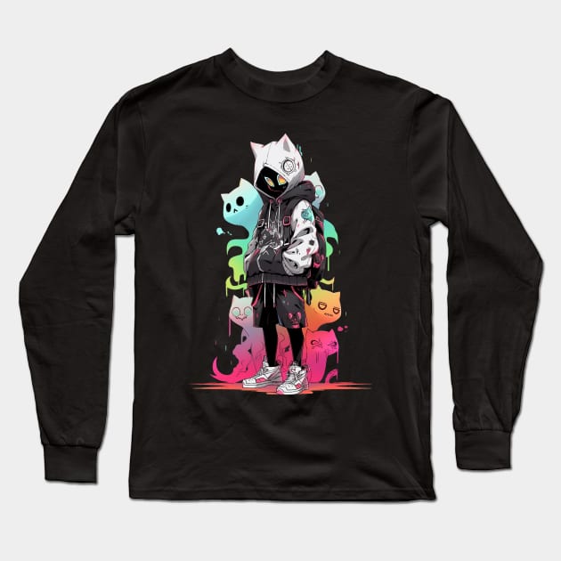 Ghost Shinjuku Long Sleeve T-Shirt by MikeyMeta